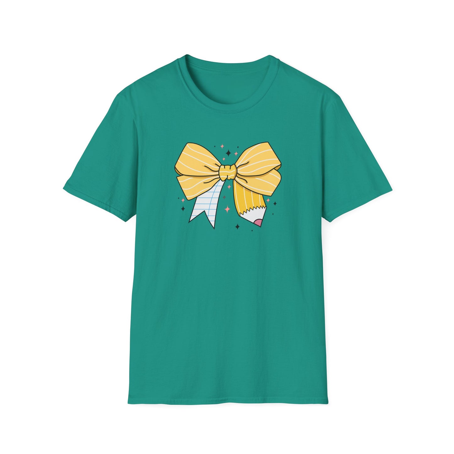 Yellow Bow Graphic T-Shirt — Cute Ribbon Illustration Tee