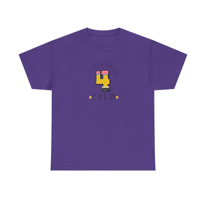 Fourth Grade Crew T-Shirt - Cute Back-to-School Tee -  Teacher Team Tee -