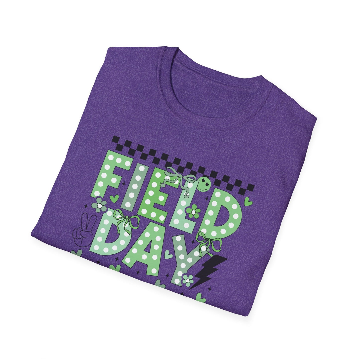 Cute Green Polka Dot School Field Day T-Shirt