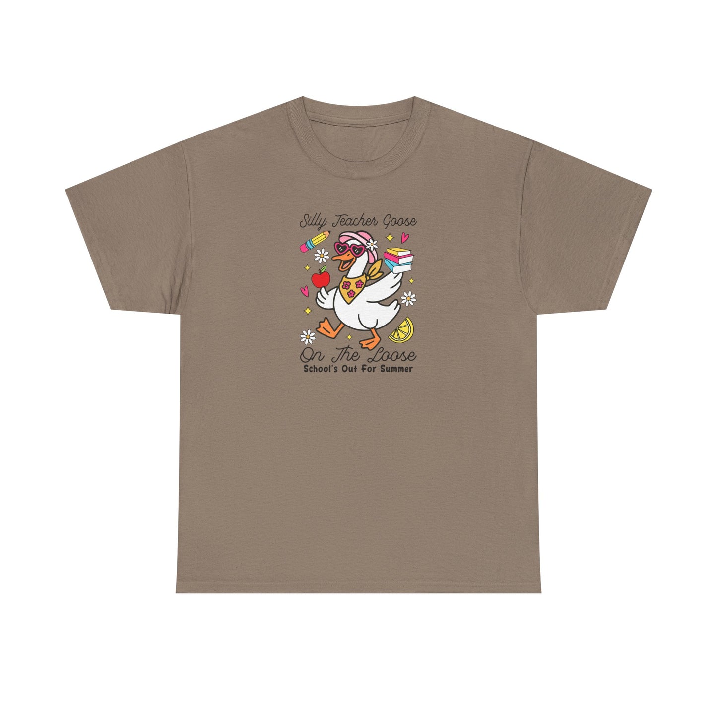 Silly Teacher Goose Shirt – Funny Teacher Tee – “On The Loose” Graphic T-Shirt – Cute Back to School Gift for Teachers