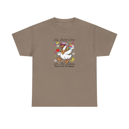 Silly Teacher Goose Shirt – Funny Teacher Tee – “On The Loose” Graphic T-Shirt – Cute Back to School Gift for Teachers