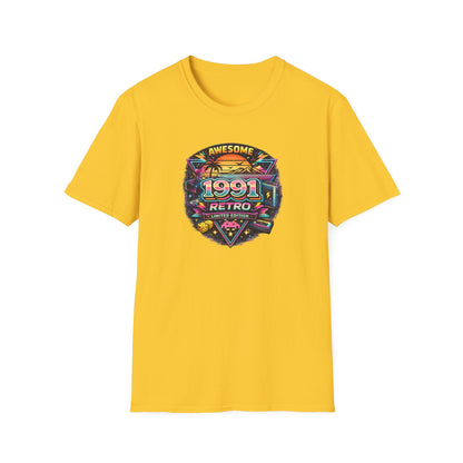 Vintage 1991 Retro Shirt – 90s Nostalgia Graphic Tee | Retro Gamer Aesthetic T-Shirt