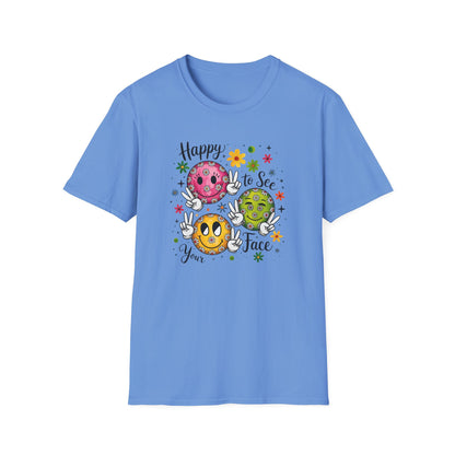 Groovy Retro Smiley Face T-Shirt – Happy to See Your Face | Vintage 70s Aesthetic Tee