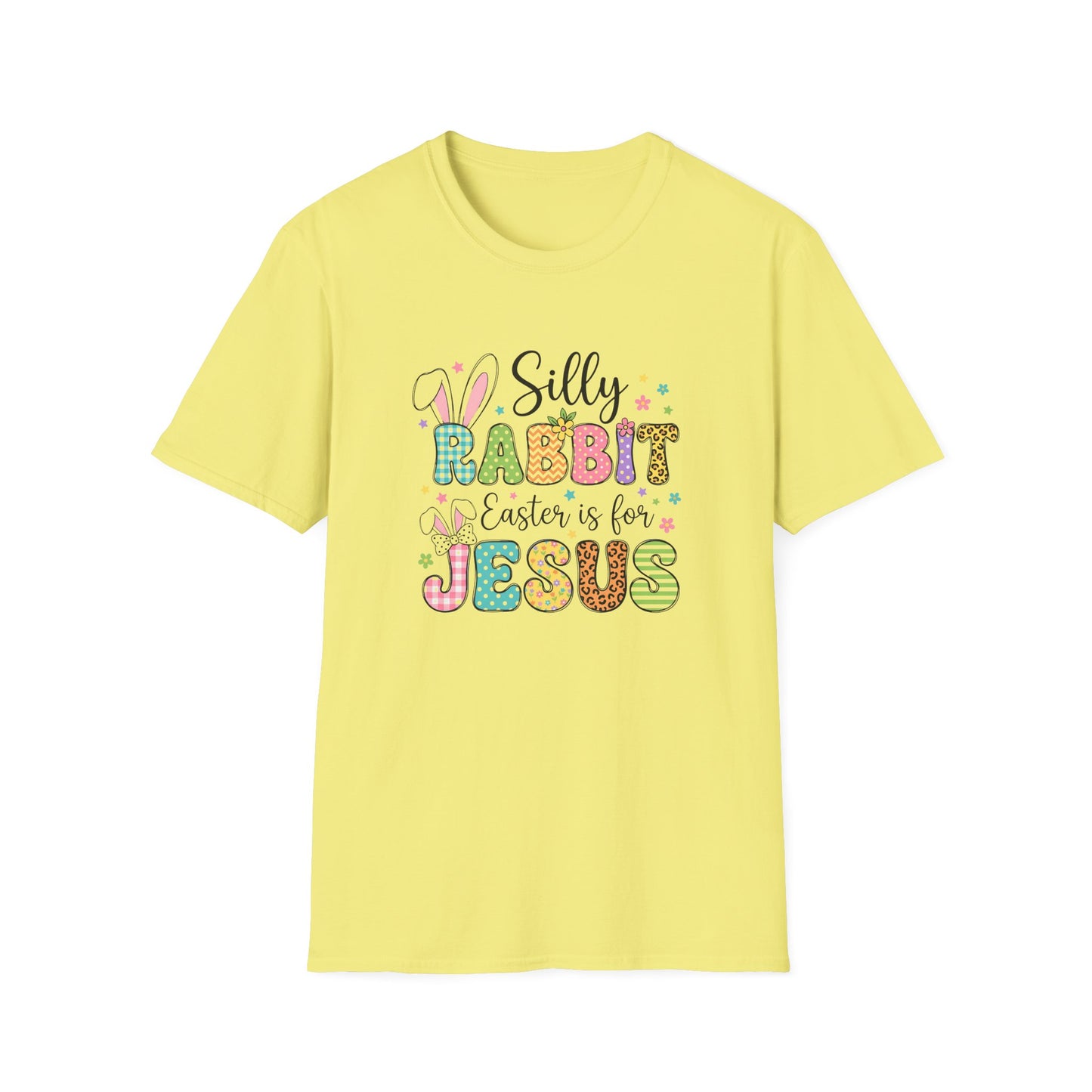Silly Rabbit Easter Is For Jesus Shirt – Cute Christian Easter Tee, Colorful Faith Based Bunny T-Shirt, Religious Spring Graphic Tee, Easter Sunday Outfit