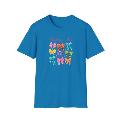 Teacher Life T-Shirt – Colorful Hair Bow Teacher Mom Gift