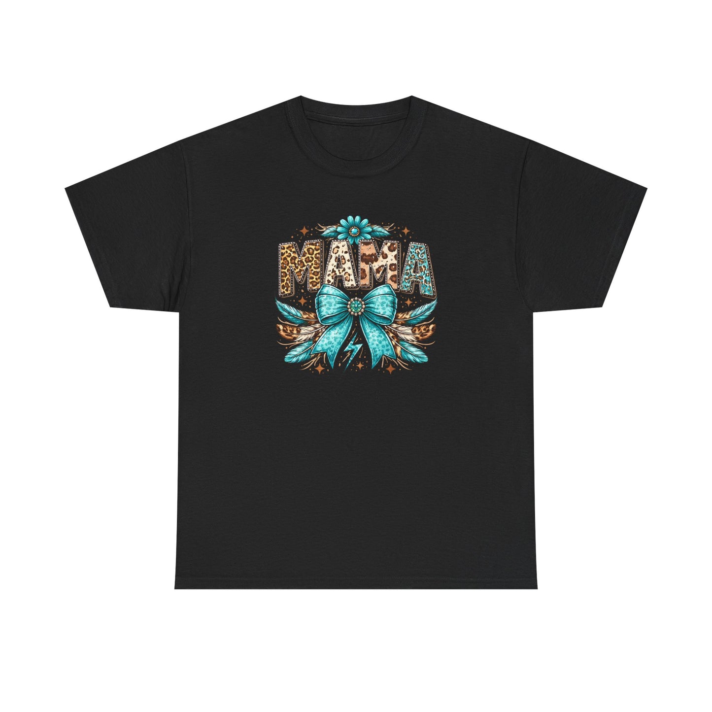 Mama Leopard Print Shirt –  Western Mama Shirt – Cowgirl Mom Graphic Tee – Trendy Mama Shirt