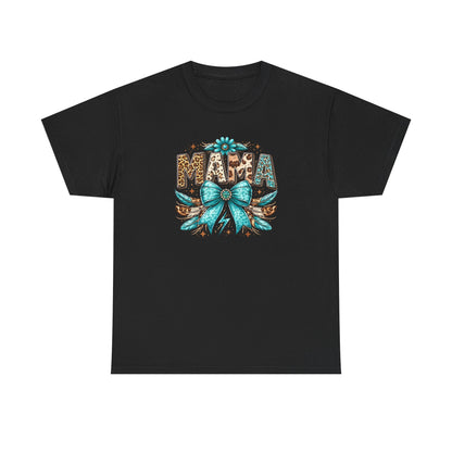 Mama Leopard Print Shirt –  Western Mama Shirt – Cowgirl Mom Graphic Tee – Trendy Mama Shirt