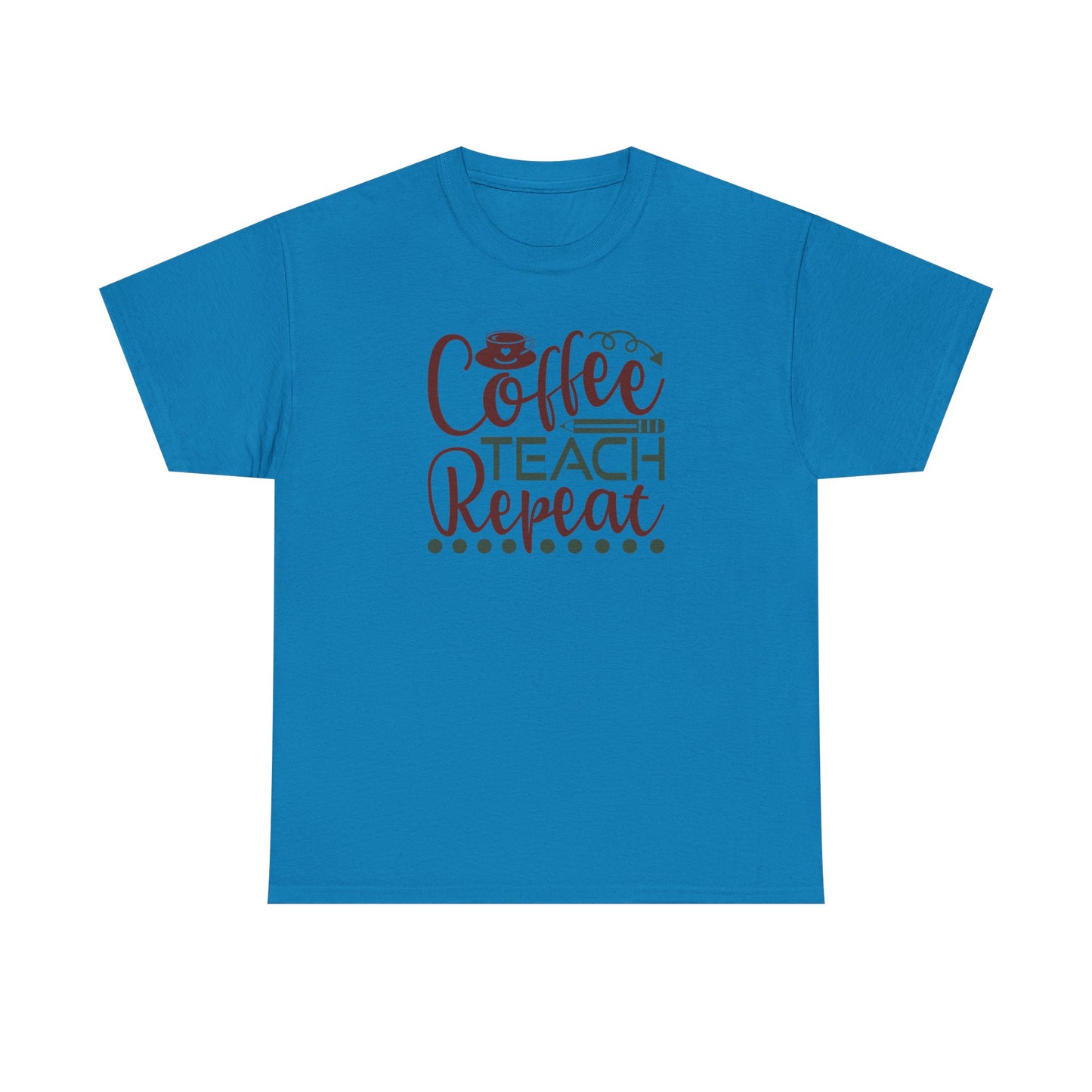 Coffee Teach Repeat Shirt | Cute Teacher T-Shirt | Coffee Lover Teacher Gift | Back To School Teacher Tee | Teacher Life Shirt