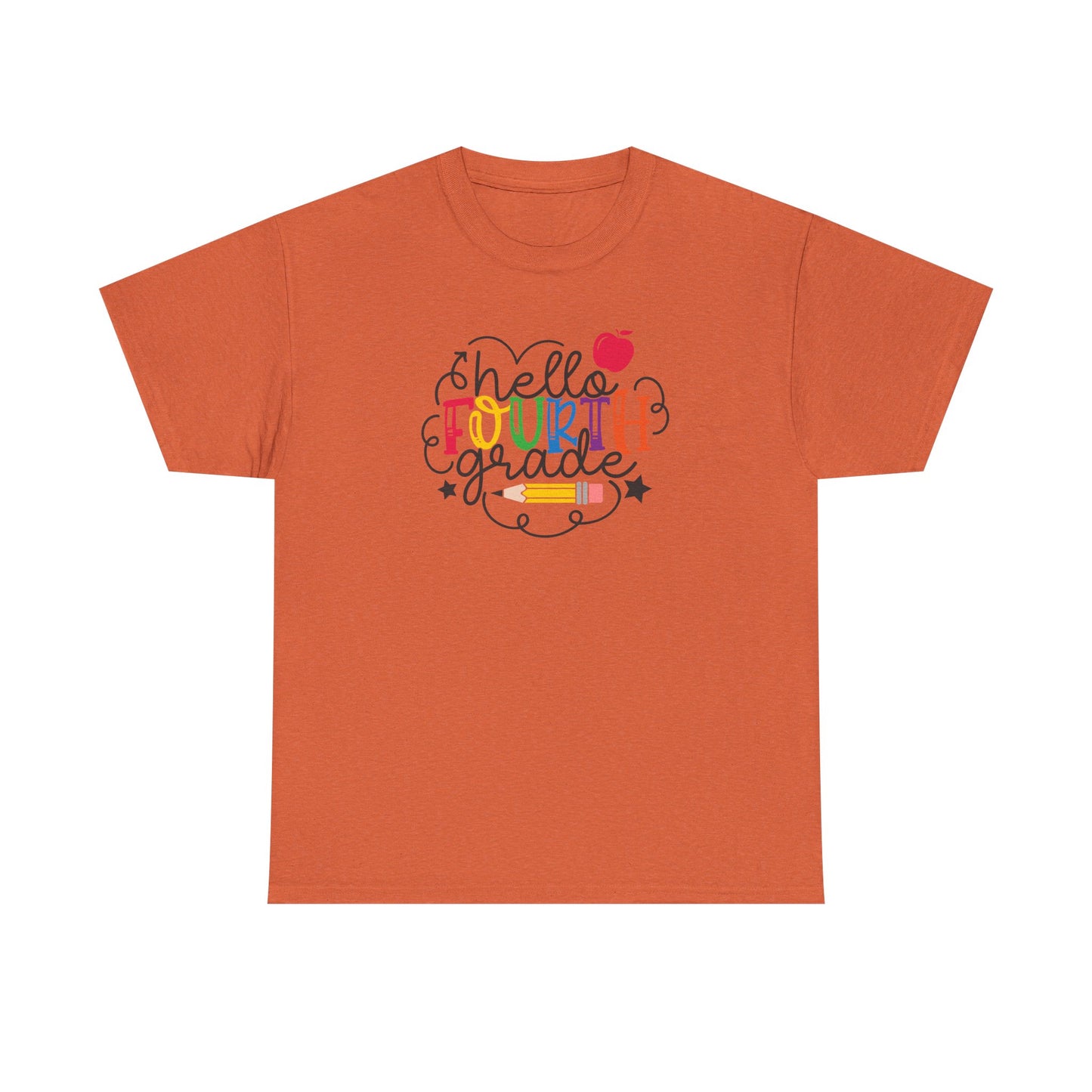 Hello Fourth Grade Shirt | 4th Grade Teacher T-Shirt | Back To School Teacher Tee | First Day Of School Outfit | Elementary Teacher Gift