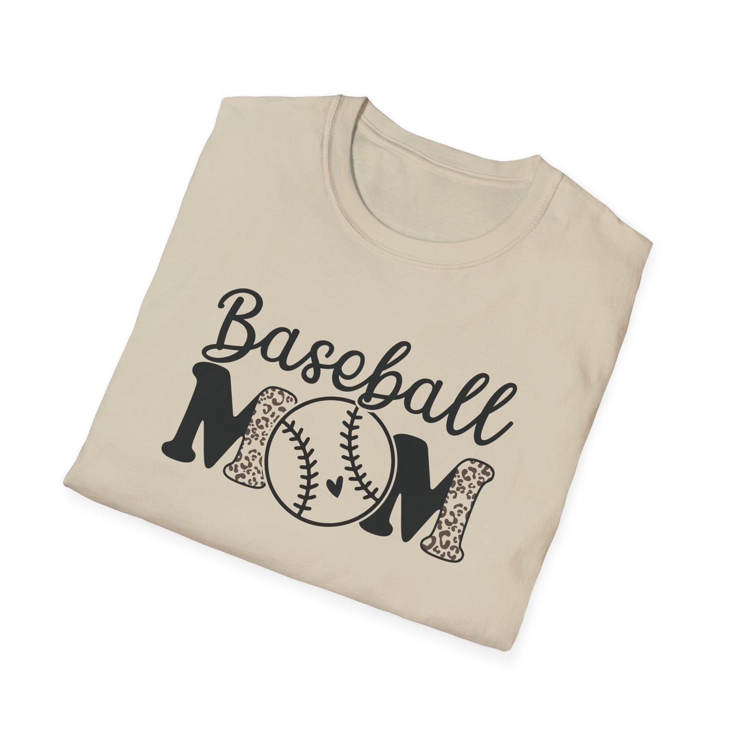 Baseball Mom Leopard Print Shirt – Cute Game Day Sports Mom Tee | Trendy Baseball Mama Graphic T-Shirt