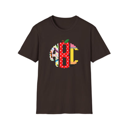 ABC Teacher Shirt | Back to School Graphic Tee | Apple Pencil Crayon Teacher Shirt