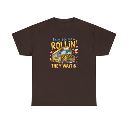 They See Me Rollin’ – Funny Teacher Bus Tee