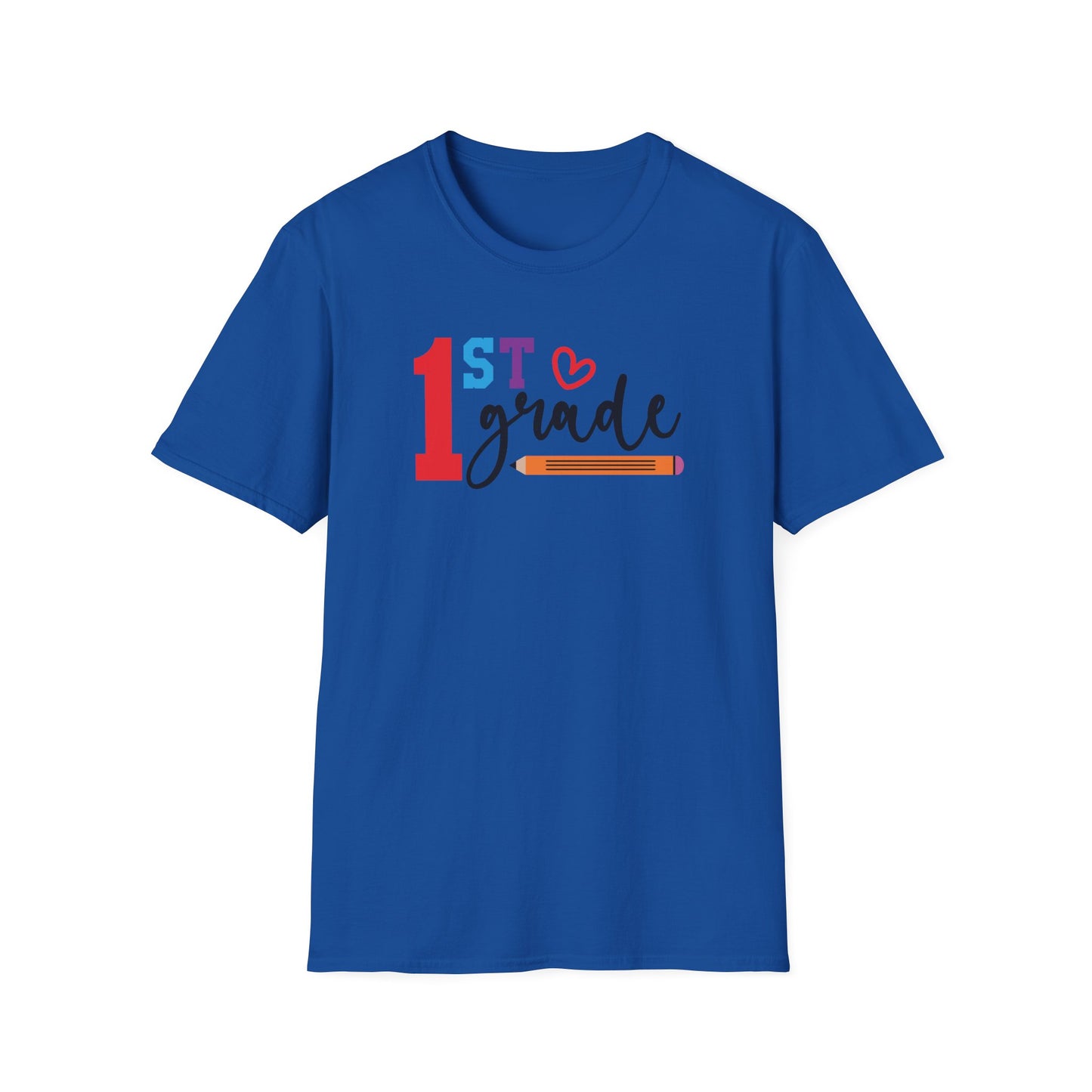 1st Grade Teacher Shirt | Back to School Teacher Tee | First Grade Graphic T-Shirt | Cute Classroom Shirt | Gildan 64000 Softstyle Tee