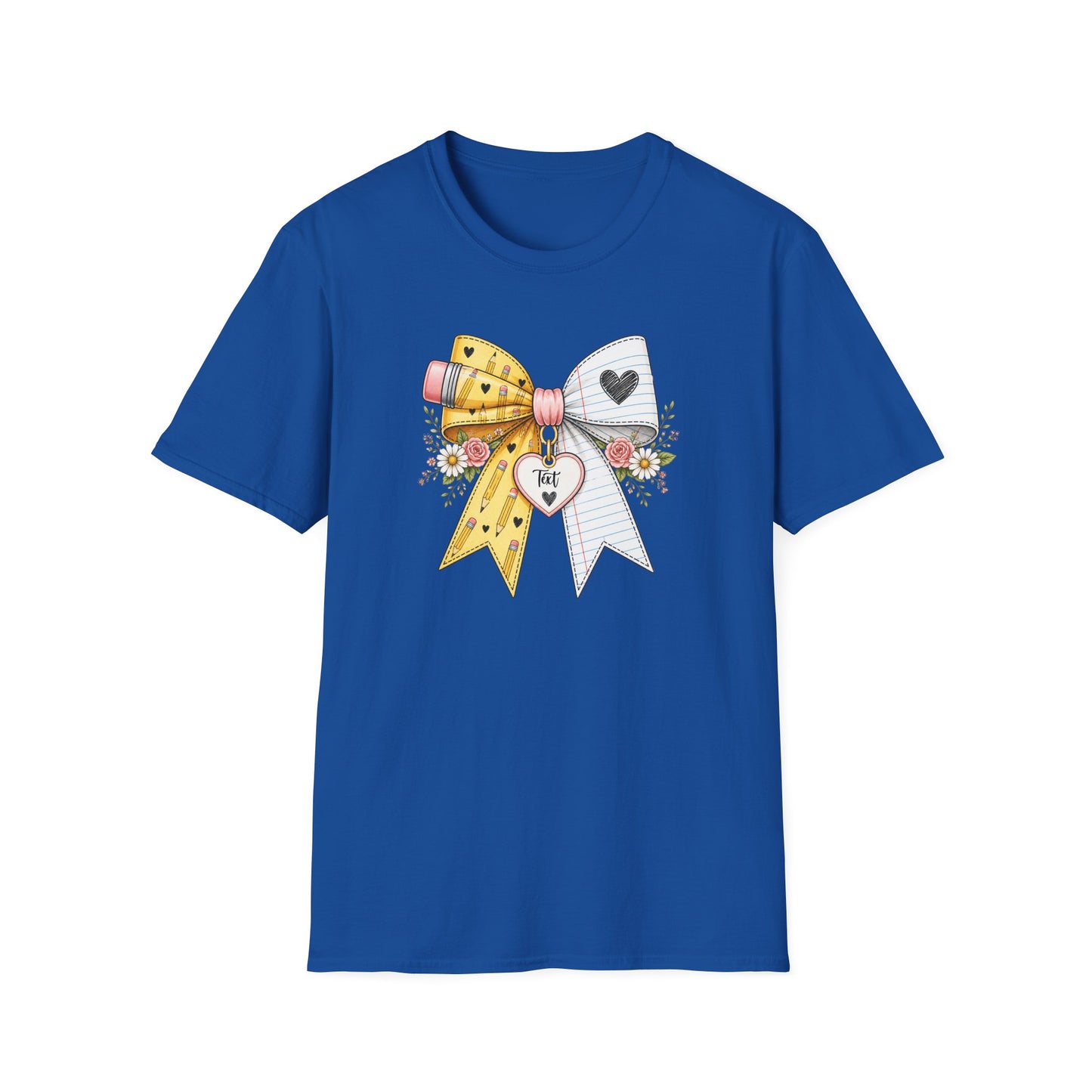 Personalized Teacher Bow Shirt | Custom Teacher Name Heart Tee