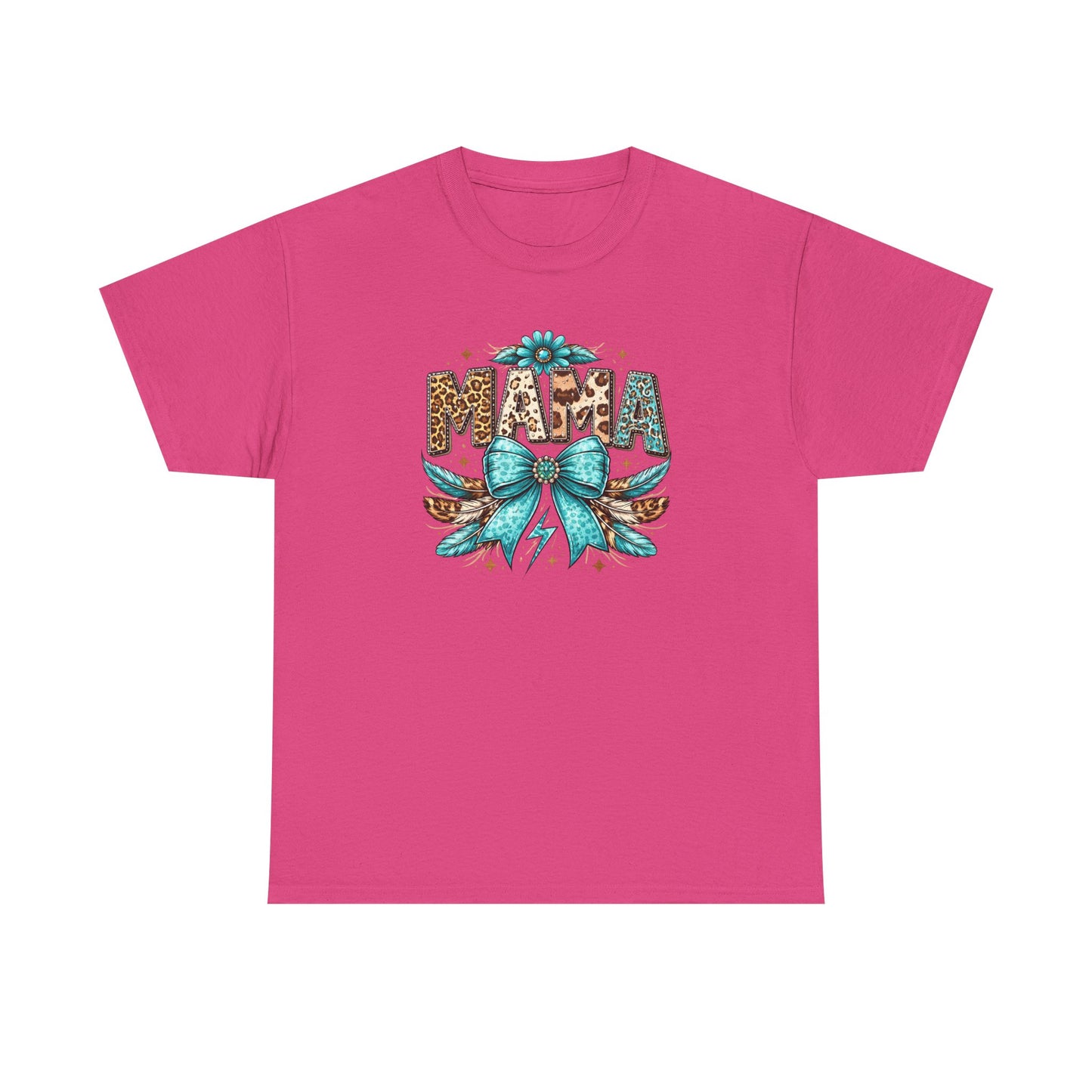 Mama Leopard Print Shirt –  Western Mama Shirt – Cowgirl Mom Graphic Tee – Trendy Mama Shirt