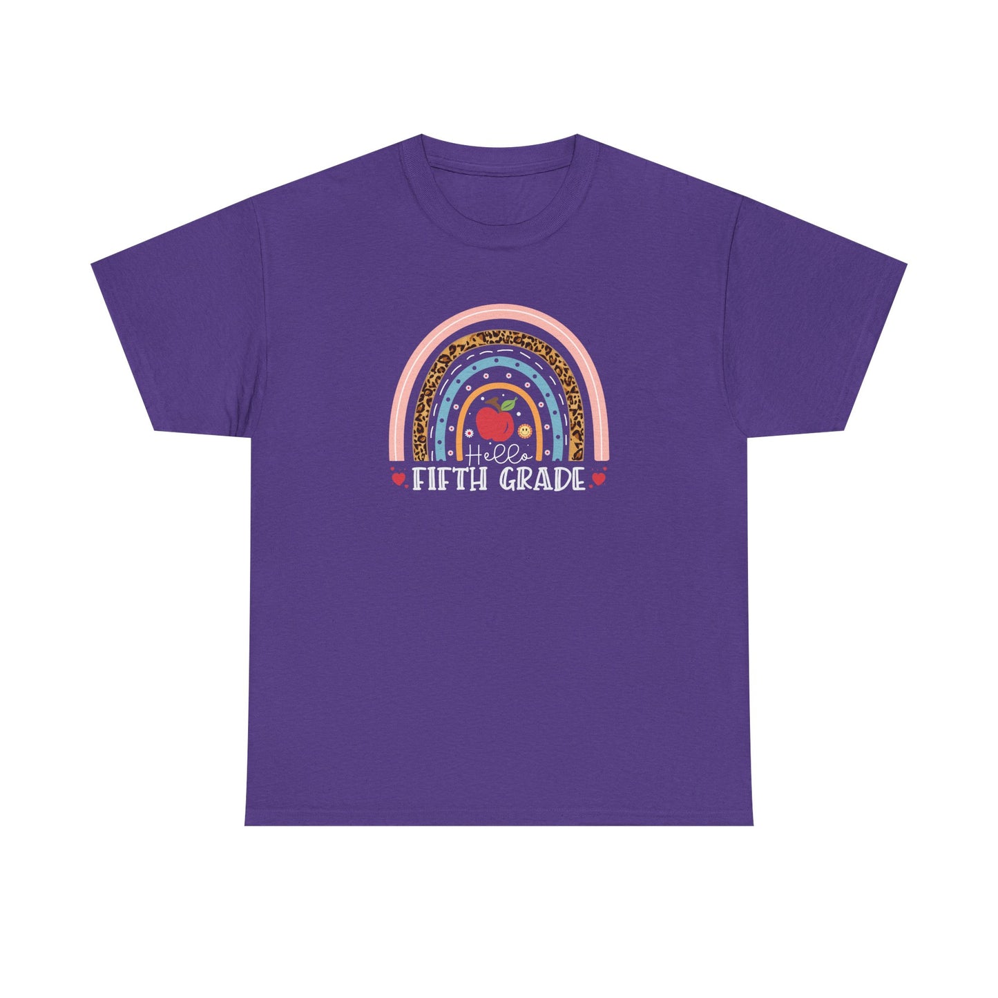 Hello Fifth Grade Rainbow Team Tee - Perfect for Classroom Fun