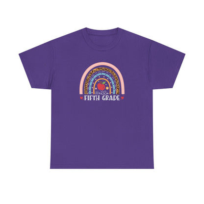 Hello Fifth Grade Rainbow Team Tee - Perfect for Classroom Fun