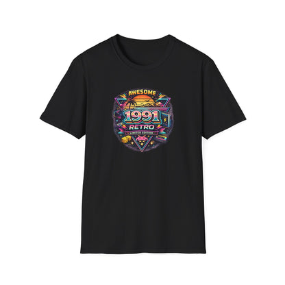 Vintage 1991 Retro Shirt – 90s Nostalgia Graphic Tee | Retro Gamer Aesthetic T-Shirt