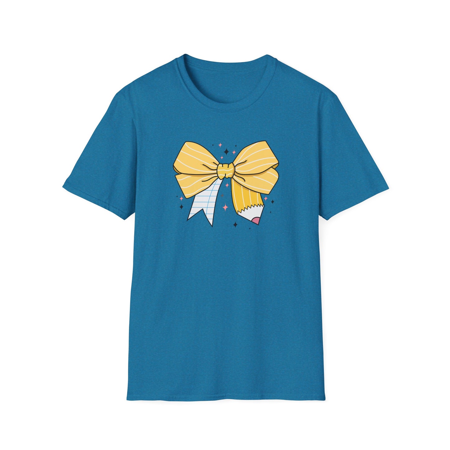 Yellow Bow Graphic T-Shirt — Cute Ribbon Illustration Tee