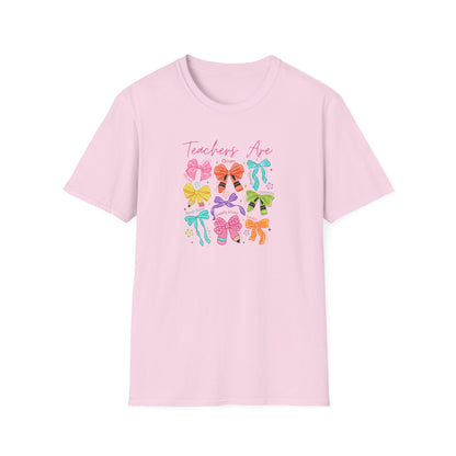 Teacher Life T-Shirt – Colorful Hair Bow Teacher Mom Gift