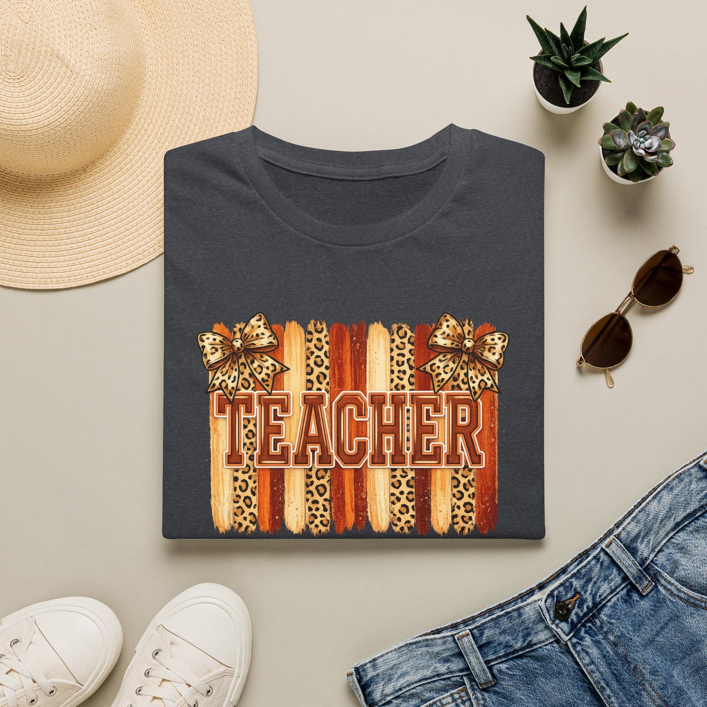 School Spirit Collection - Leopard Stripe T-Shirt