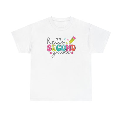 Hello Second Grade - Grade Level Teacher Team Shirt