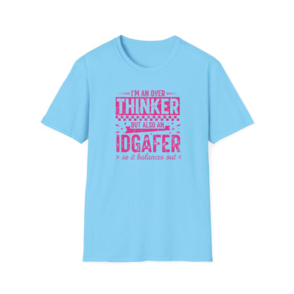 Funny Quote T-Shirt – Overthinker IDGAF Shirt | Sarcastic Graphic Tee | Unisex Casual Top