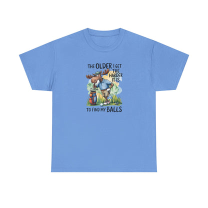 "The Older I Get the Harder It Is to Find My Balls" Funny Golf Shirt — Golf Humor T-Shirt