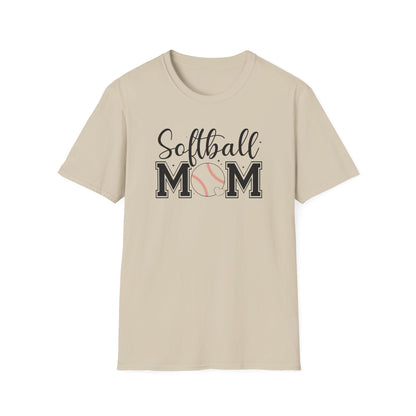 Softball Mom Front & Back Shirt – Trendy Softball Mom Graphic Tee, Double-Sided Game Day Shirt, Sports Mom Gift, Softball Season Apparel