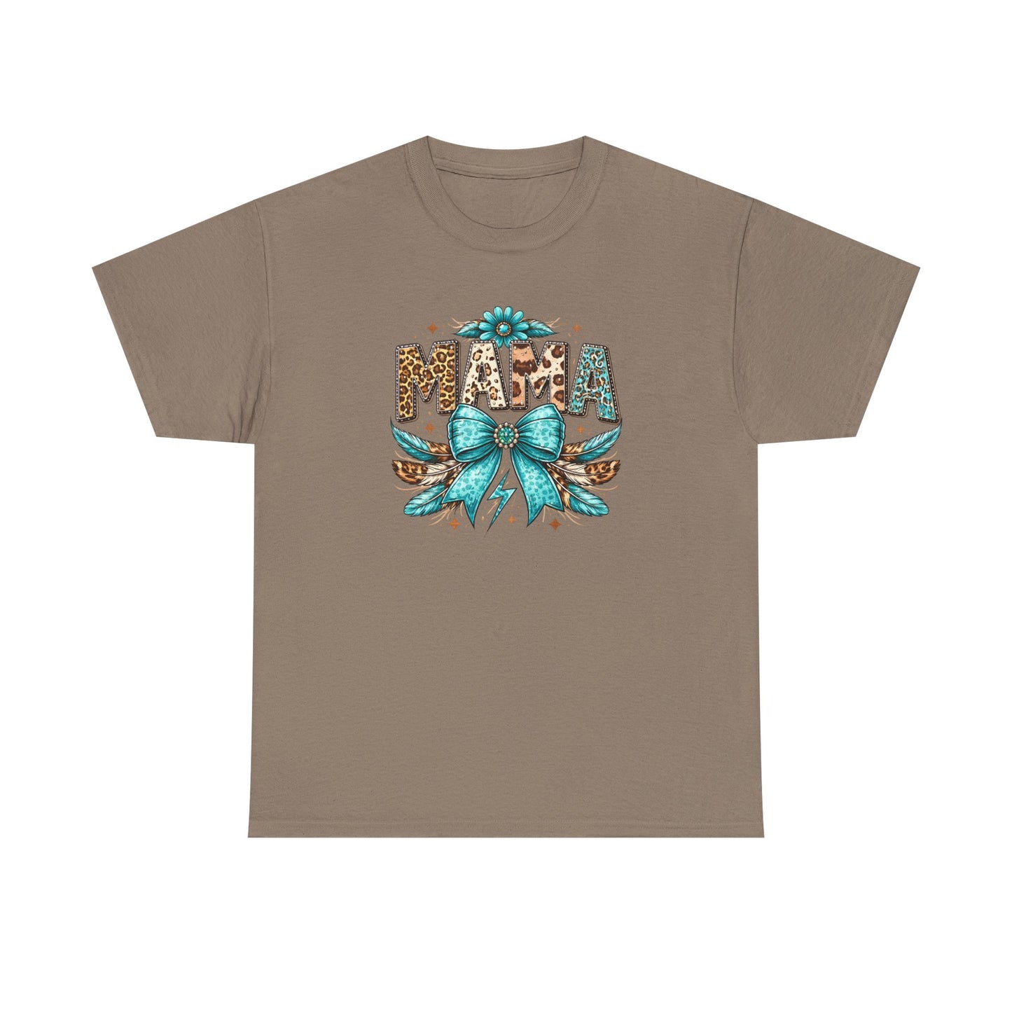 Mama Leopard Print Shirt –  Western Mama Shirt – Cowgirl Mom Graphic Tee – Trendy Mama Shirt