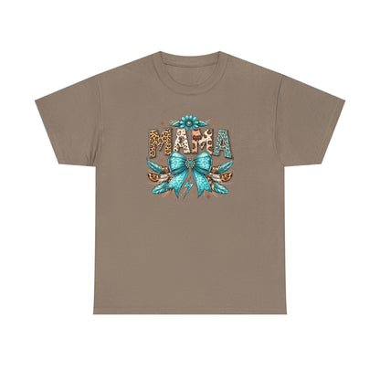 Mama Leopard Print Shirt –  Western Mama Shirt – Cowgirl Mom Graphic Tee – Trendy Mama Shirt