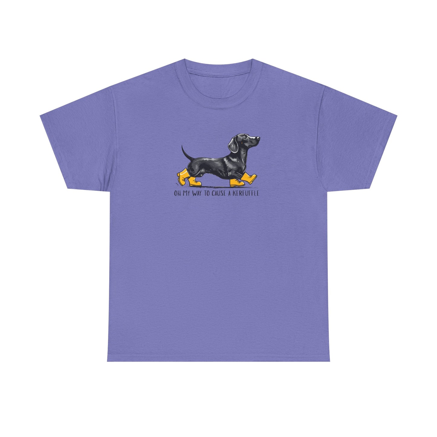 Funny Dachshund Shirt – “On My Way to Cause a Kerfuffle” Tee | Cute Wiener Dog Shirt