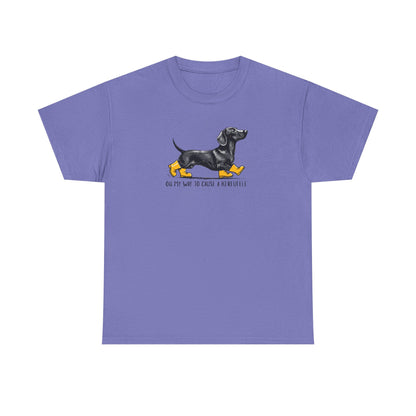 Funny Dachshund Shirt – “On My Way to Cause a Kerfuffle” Tee | Cute Wiener Dog Shirt