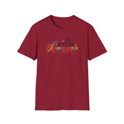 Hello Grade Teacher Shirts | Retro Back to School Graphic Tees | Preschool, Pre-K, Kindergarten, First, Second & Third Grade Teacher Shirt | Gildan 64000 Softstyle Tee