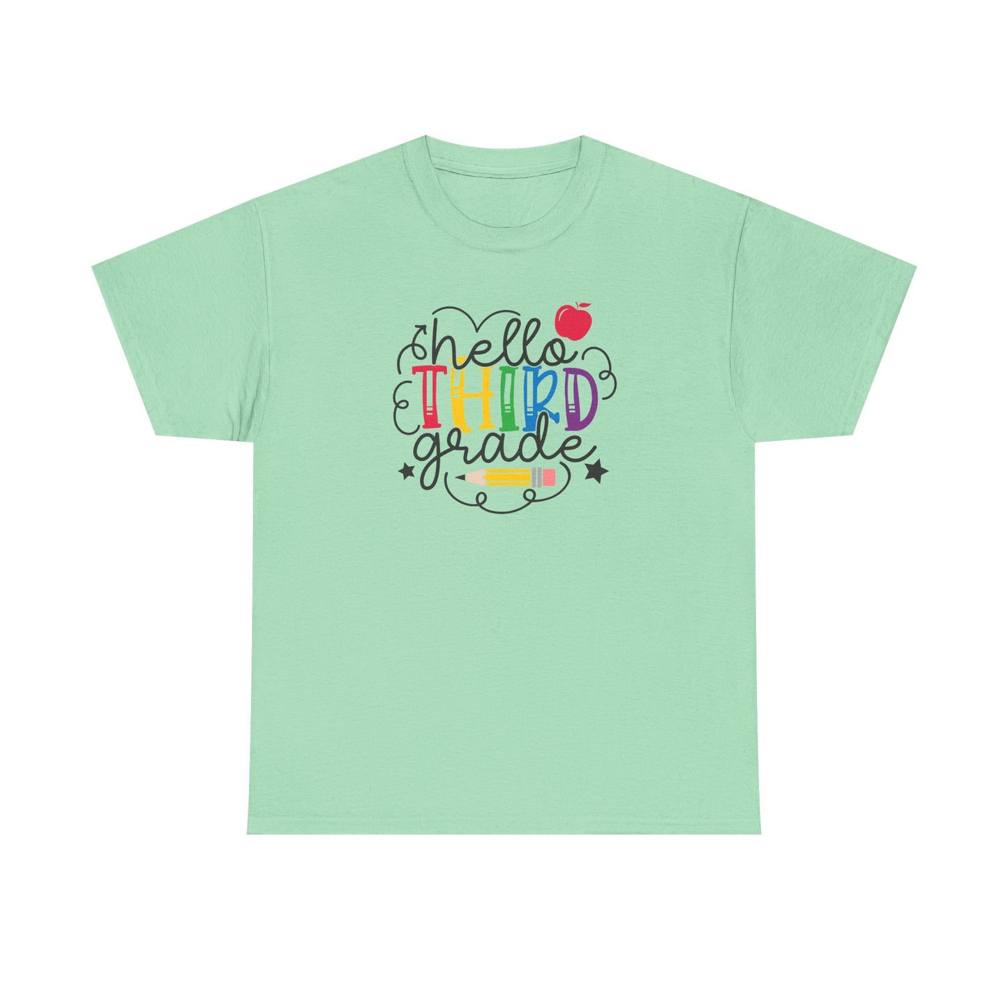 Hello Third Grade Shirt | 3rd Grade Teacher T-Shirt
