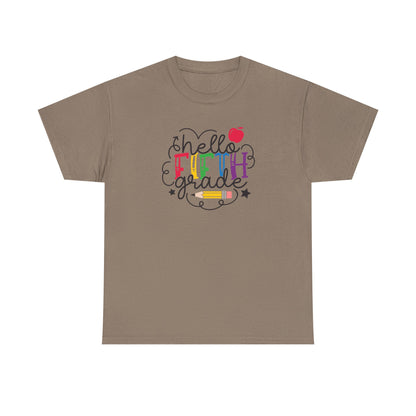Hello Fifth Grade Shirt -  Playful & Fun 🍎