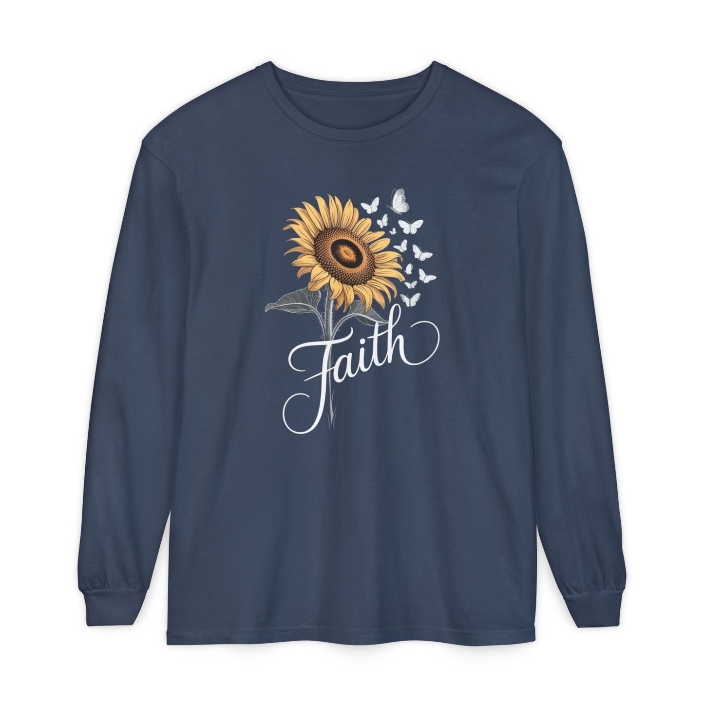 Faith Sunflower Long Sleeve Tee