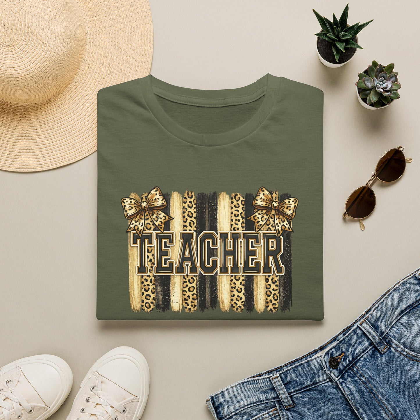 School Spirit Collection - Leopard Stripe T-Shirt