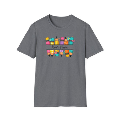 Personalized Pencil Graphic T-Shirt – Cute Back to School Teacher Tee