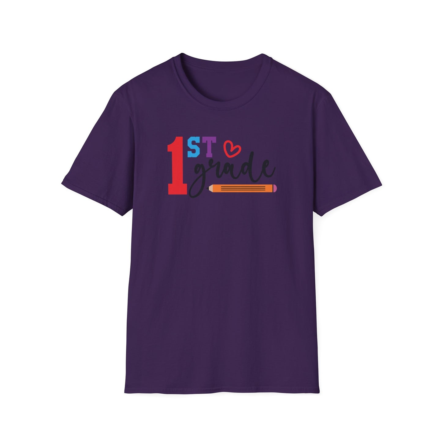 1st Grade Teacher Shirt | Back to School Teacher Tee | First Grade Graphic T-Shirt | Cute Classroom Shirt | Gildan 64000 Softstyle Tee