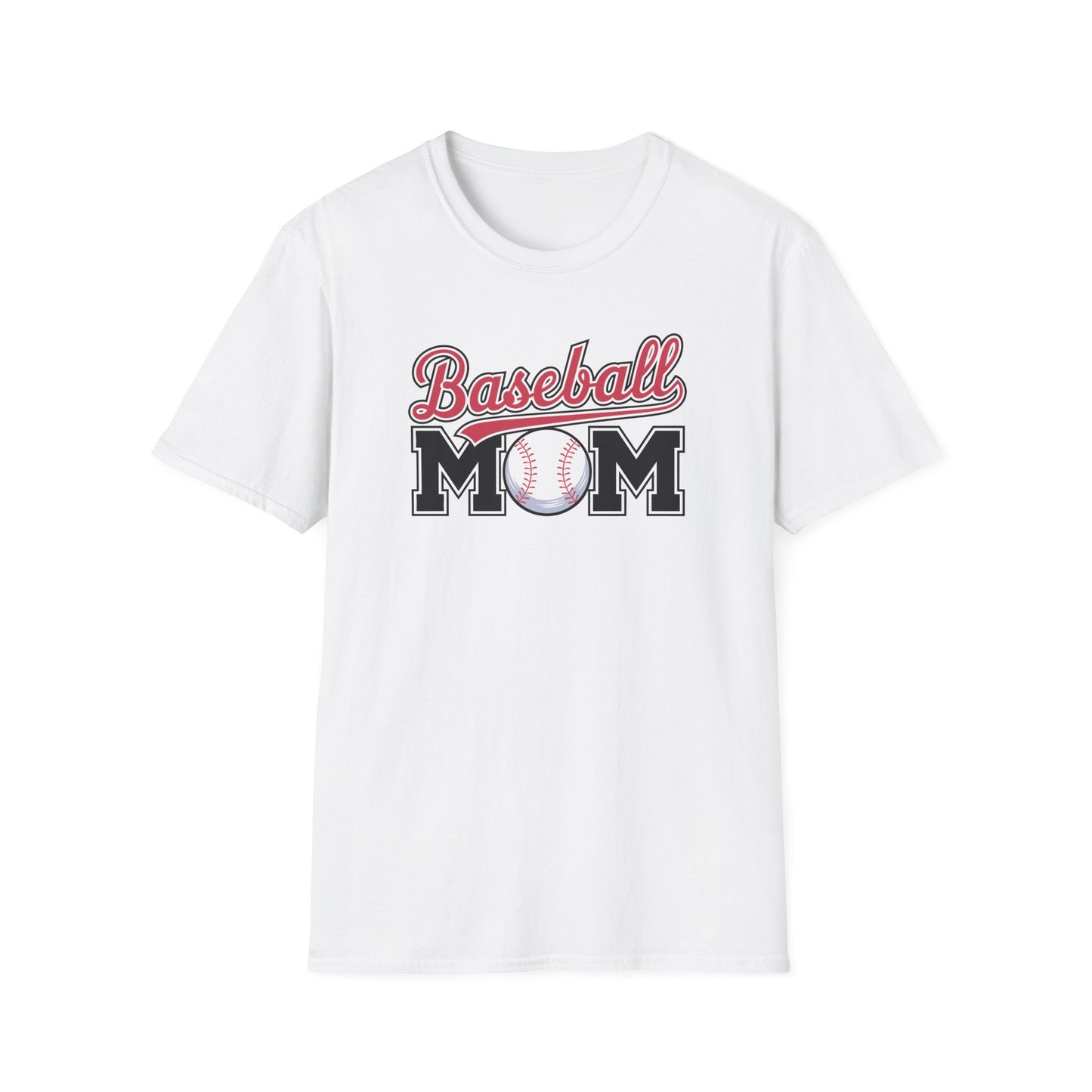 Baseball Mom Script Shirt – Cute Game Day Sports Mom Tee | Classic Baseball Mama Graphic T-Shirt