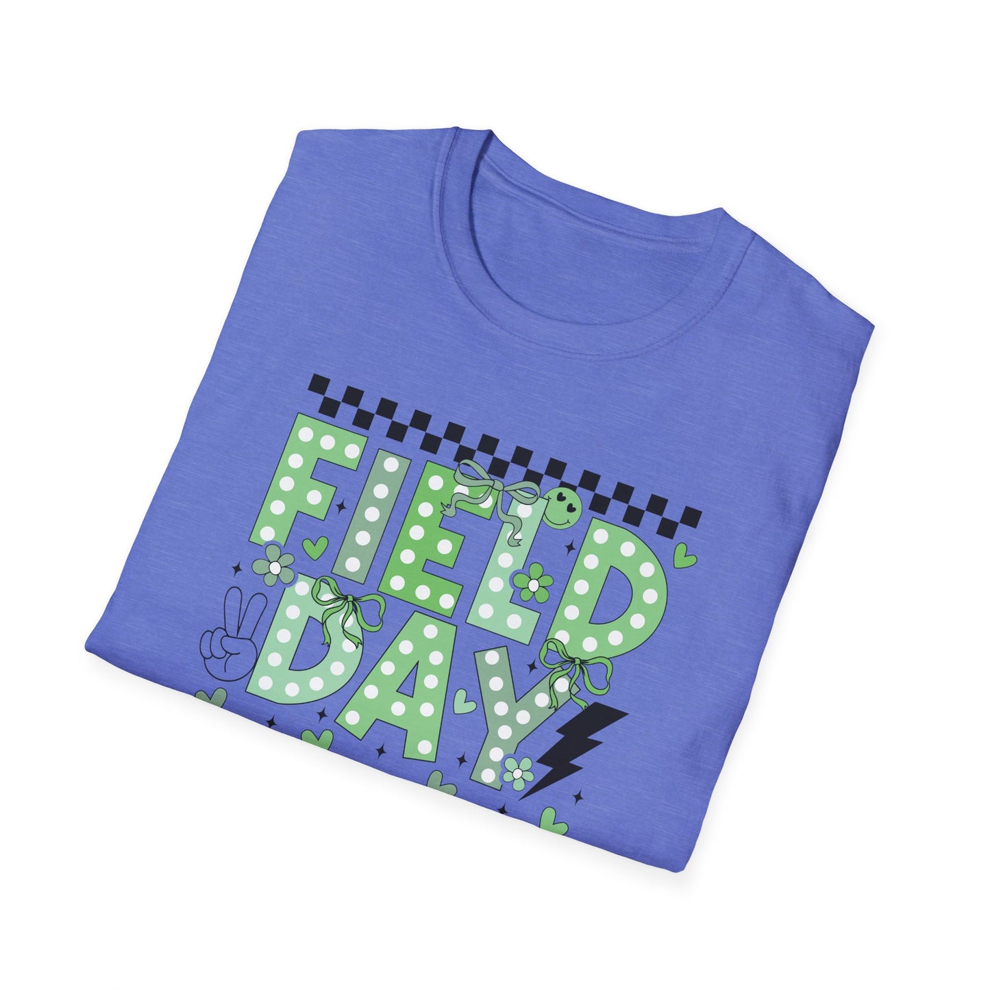 Cute Green Polka Dot School Field Day T-Shirt