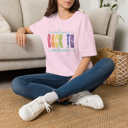 Back to School T-Shirt — "Welcome Back to School" Colorful Retro Print